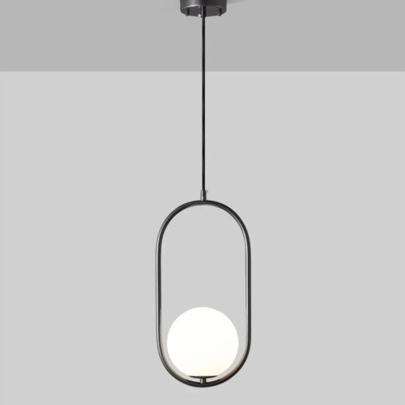 Lustre à boules de verre suspendues – Image 3