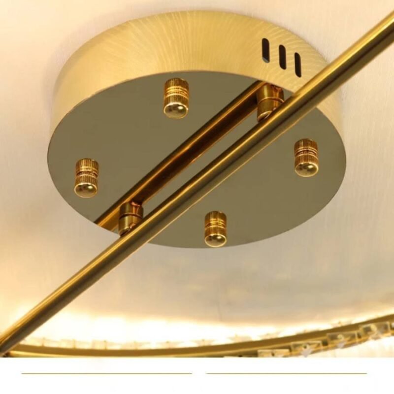 Lustre de plafond en spirale dorée – Image 7