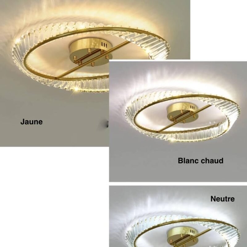 Lustre de plafond en spirale dorée – Image 8